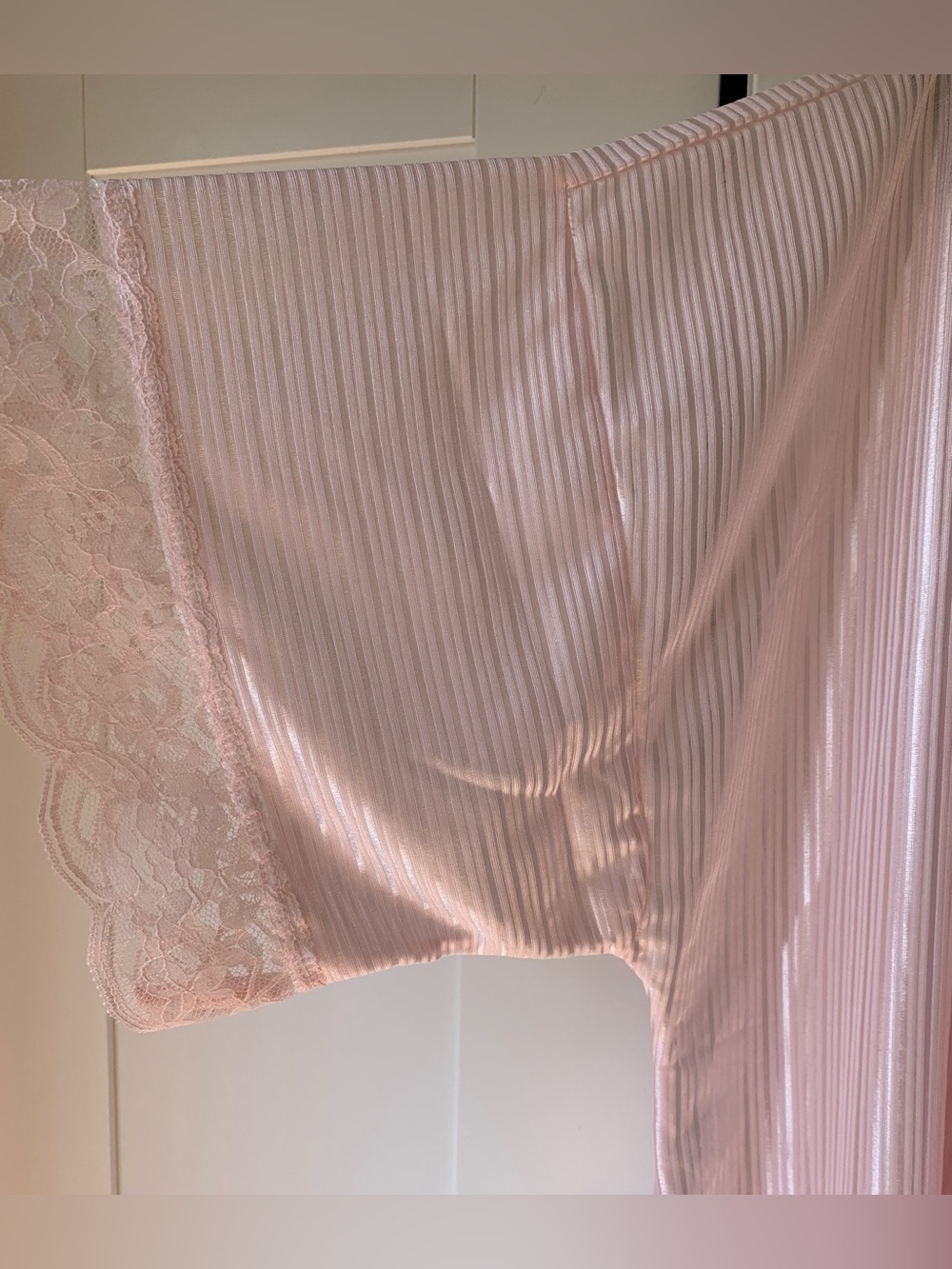 NWOT Pink Lace Trim Nightgown and Robe, 2 piece set - Picture 9 of 10